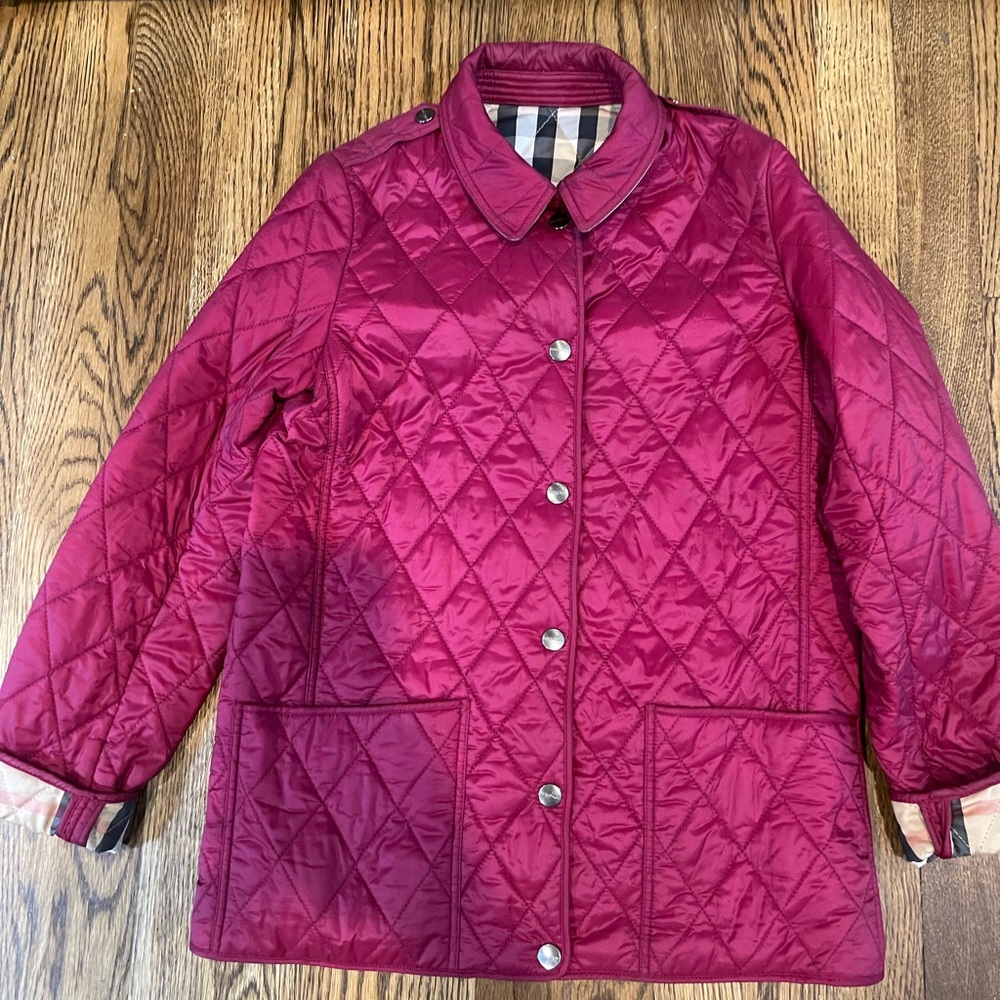 Burberry Diamond Quilted Big Girl Jacket 12y